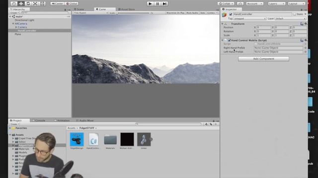 Augmented Reality Tutorial: LEAP MOTION HAND TRACKING in AR/VR with Unity Vuforia смотреть онлайн