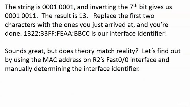 106 Interface Identifier Calculation смотреть онлайн