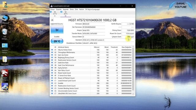 Bilgisayarım Ne Kadar Süredir Çalışıyor ? - Bilgisayarınızı Kaç saat Kullandınız ? Crystal Disk inf смотреть онлайн