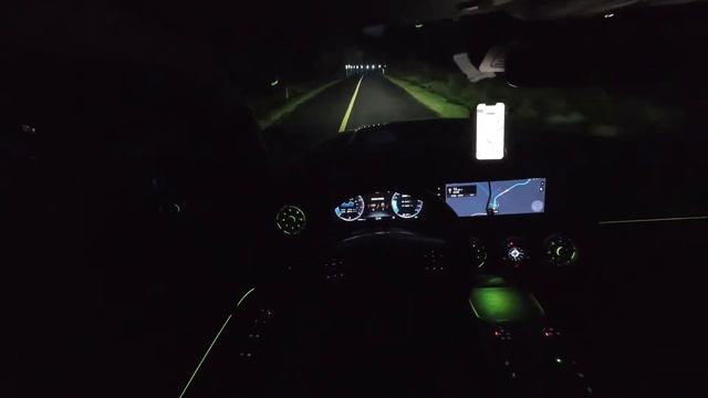 The first perspective of Chinese SUV Tank 300, driving at night смотреть онлайн