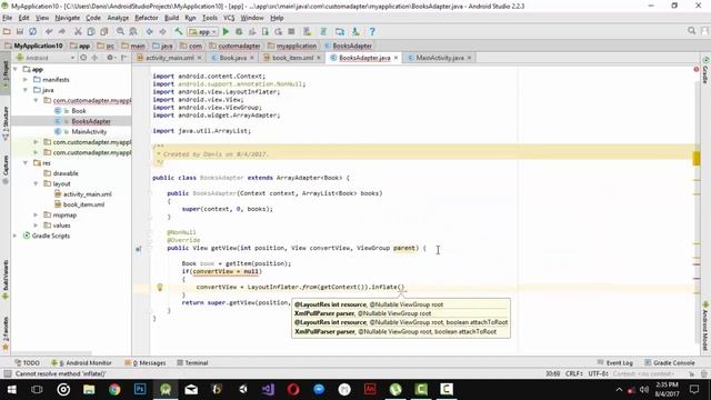 Creating a custom vertical list using a custom adapter in Android Studio смотреть онлайн