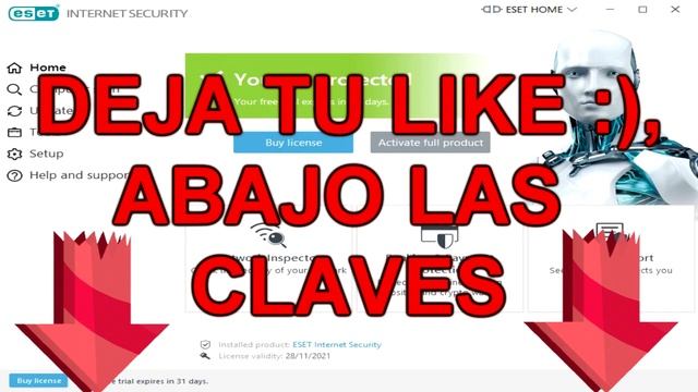 clave eset nod32 security antivirus hasta 28/11/2021 смотреть онлайн
