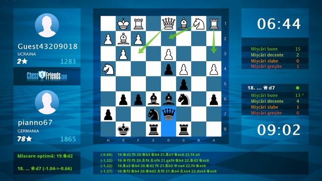 Chess Game Analysis: Guest43209018 - pianno67 : 0-1 (By ChessFriends.com) смотреть онлайн