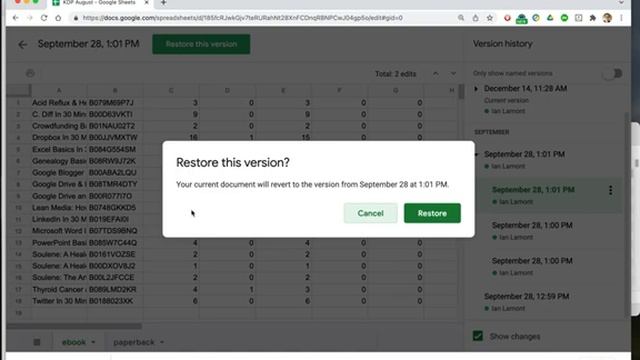 Google Sheets Tutorial: SAFE and UNSAFE ways to revert versions (Windows/macOS/Chromebook) (2022) смотреть онлайн