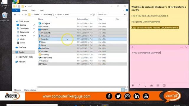 Copying Files From Old PC To New PC - Valid For Windows 7 And 10.