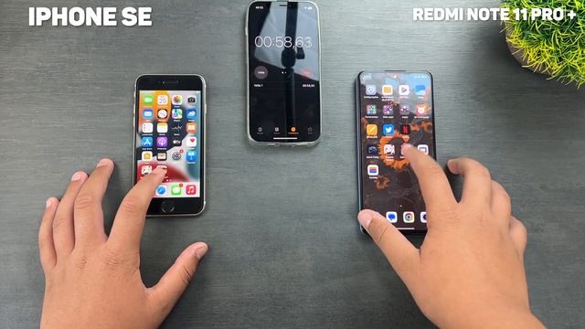 IPhone SE VS Redmi Note 11 Pro + - First SPEED TEST смотреть онлайн