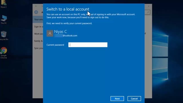 How to Switch Microsoft Account to local Account in Windows 10 смотреть онлайн