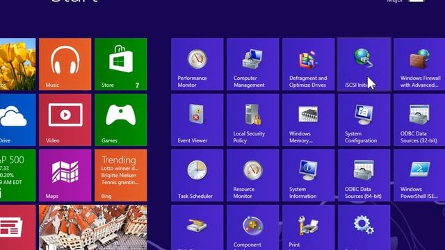 Windows 8.0 Professional - Access iSCSI Initiator смотреть онлайн