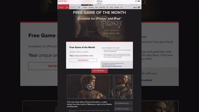 How to download iOS Ign free game of the month outside specified countries смотреть онлайн