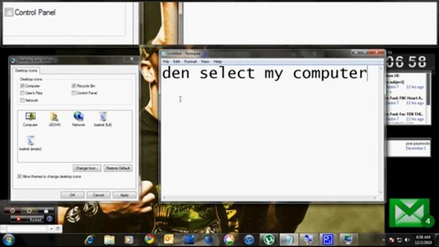 Change my computer icon in windows 7-Jeohn009_tutorial videos смотреть онлайн