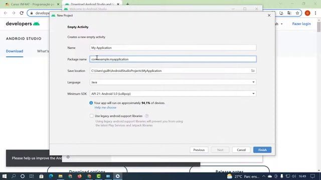 [12/10/2021] Configuração e instalação do Android Studio смотреть онлайн