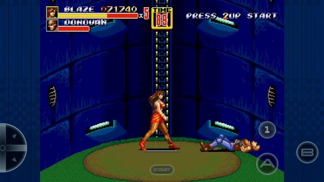 Streets of Rage 2 (mobile). Blaze playthrough. смотреть онлайн
