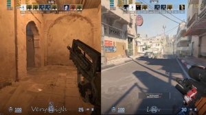 Counter Strike 2 1080p Very high and low comparison RTX 2060 6gb (CS2 gameplay)