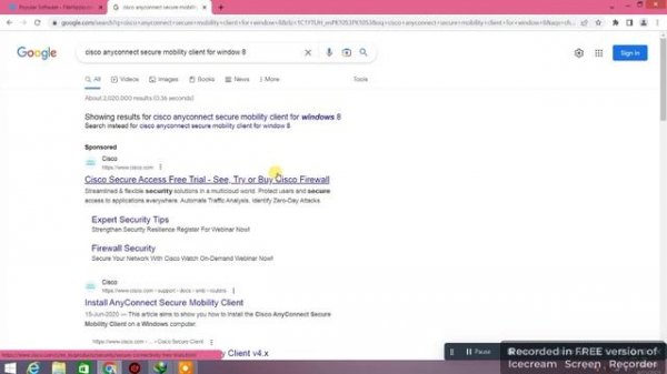 Cisco Anyconnect Secure Mobility Client || Download For Windows 8 ||
