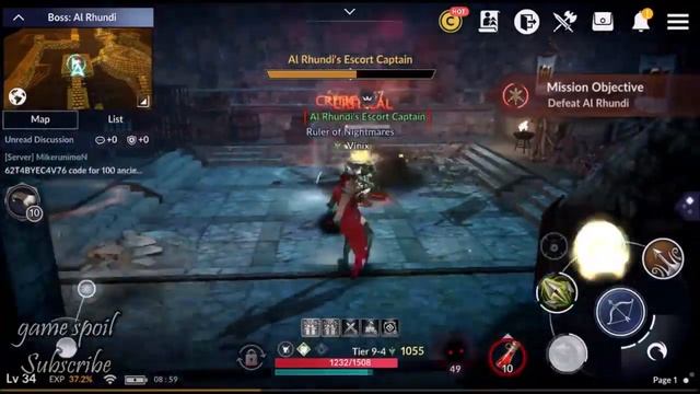Black Desert Mobile Global 3rd Boss Al Rhundi Gameplay iPhone 6s iOS Android Gameplay смотреть онлайн