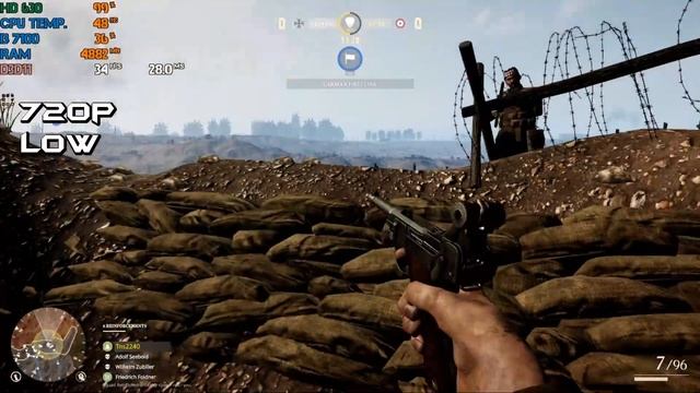 Verdun || Intel HD/UHD 520/530/620/630 + i3 7100 Performance Test || 720p Low Settings смотреть онлайн
