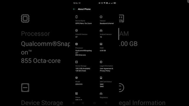 OPPO Reno 10x zoom Color OS 7 || Android 10 updated смотреть онлайн