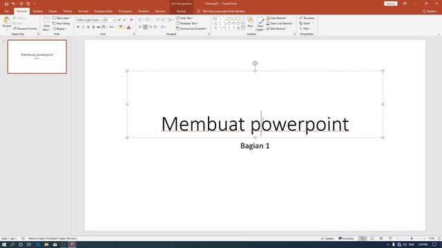 Belajar Dasar Secara Simpel Membuat PowerPoint Untuk Pemula Bagian 1 смотреть онлайн