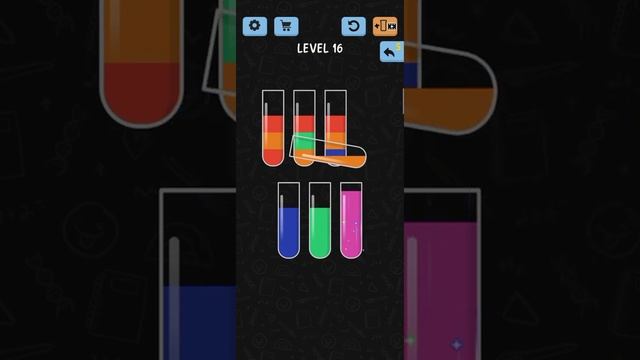 Water Color Sort Level 16 Walkthrough Solution iOS/Android смотреть онлайн