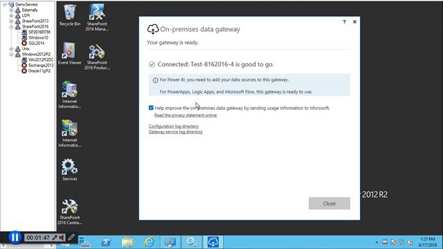 Configure gateway on SharePoint 2016 On-premises to use Flow-1 смотреть онлайн