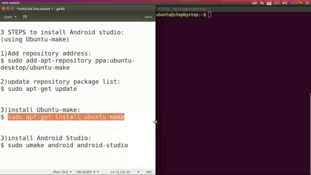 How to install Android Studio in Ubuntu16.04 in 4 STEPS смотреть онлайн