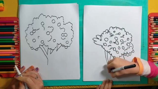 Draw and Color an APPLE TREE смотреть онлайн