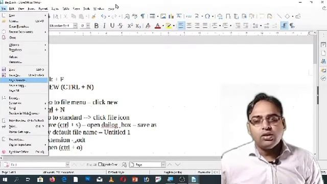 O Level Day 7 | Libre office writer file menu (Part 2) смотреть онлайн