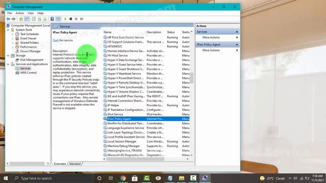 Windows 10 Home : How to Start or Stop IPsec Policy Agent Service смотреть онлайн
