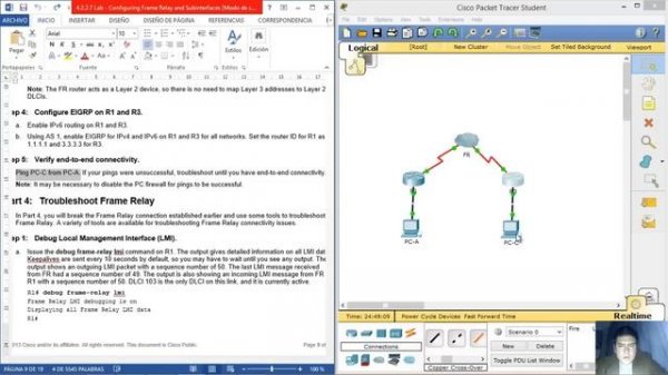 4.2.2.7 Lab - Configuring Frame Relay and Subinterfaces