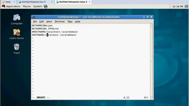 Hostname configuration in RHEL 5.4 смотреть онлайн