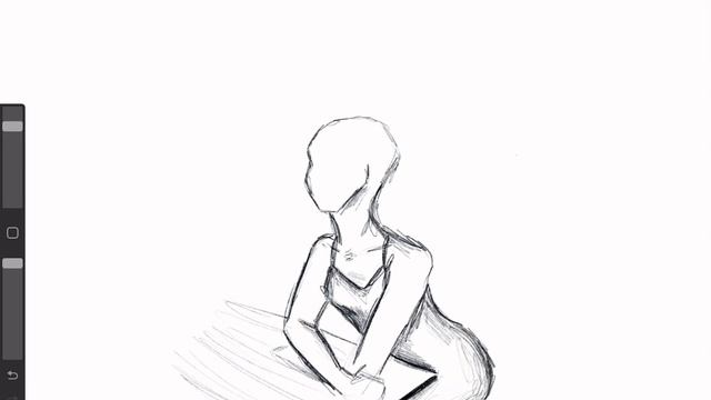 How to draw a girl sitting and waiting #procreate #digitalart #ipad смотреть онлайн