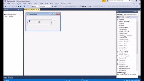 How to show Trackbar value in c# visual studio by Rohit Programming zone