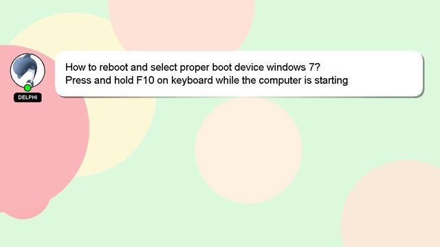 How to reboot and select proper boot device windows 7? смотреть онлайн
