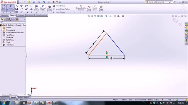 How to use Solidworks 2013 Sketch Lengths & Angles смотреть онлайн