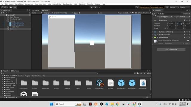 Runtime Hierarchy + Inspector in unity смотреть онлайн