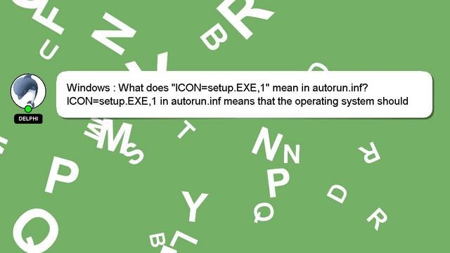 Windows : What does "ICON=setup.EXE,1" mean in autorun.inf? смотреть онлайн