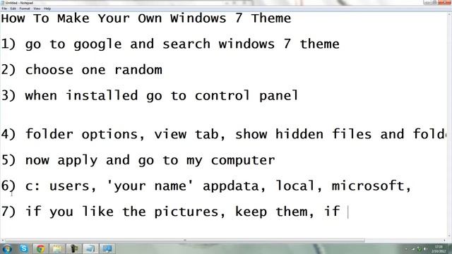 How To Make Your Own Windows 7 Theme смотреть онлайн