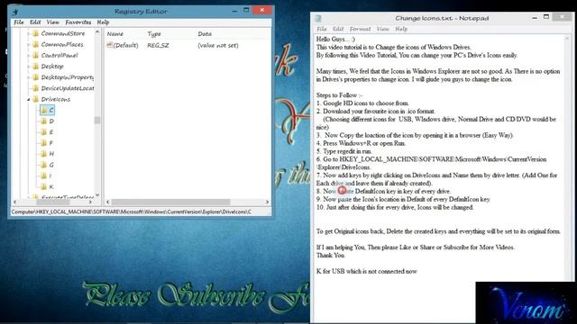 How to change Windows 8.1 or Windows 10 Drive's Icons easily - Venom смотреть онлайн