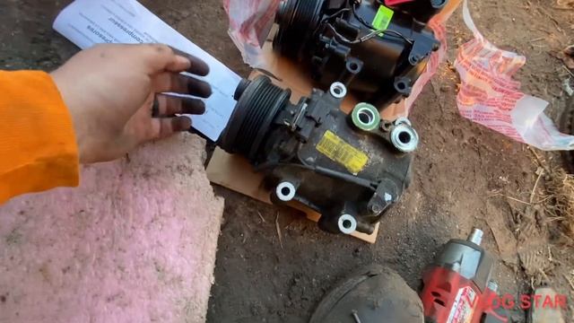 2006 Lincoln LS ac compressor replacement. смотреть онлайн