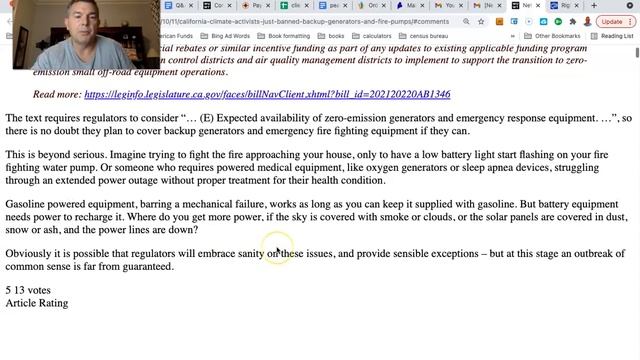 California Just Banned Backup Generators (Get Out While You Can!) смотреть онлайн