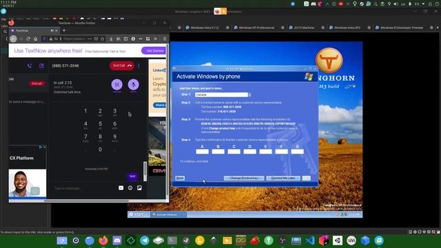 Activating Windows Longhorn on Phone смотреть онлайн
