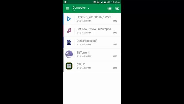 Restore anything(Apps, images, documents) with Dumpster смотреть онлайн