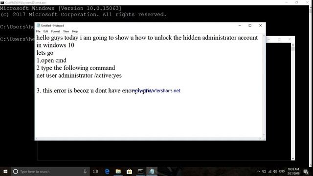 Unlocking administrator account in Windows 10 смотреть онлайн
