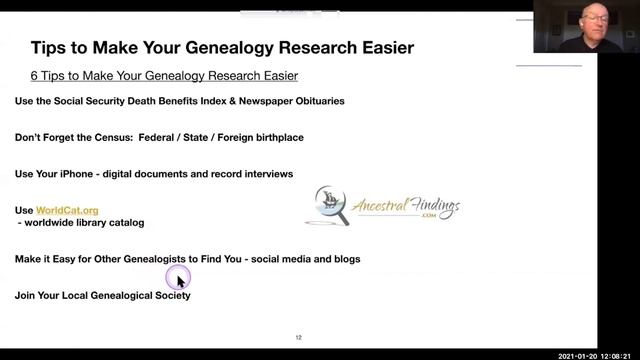 JAN 20 2021 NMUG Meeting, Genealogy, PRESENTED BY Wayne Mertz смотреть онлайн