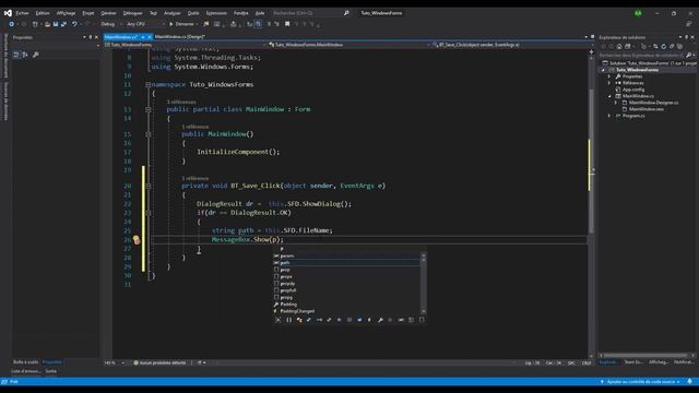 Enregistrer / ouvrir un fichier - [Windows Forms en C# ] #3 смотреть онлайн
