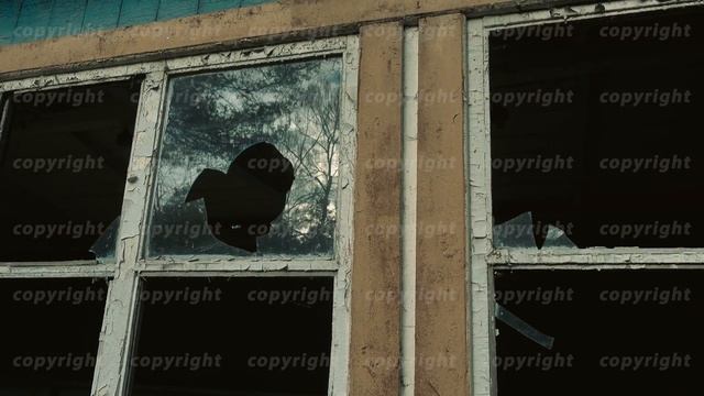 Exterior of an abandoned building broken windows смотреть онлайн
