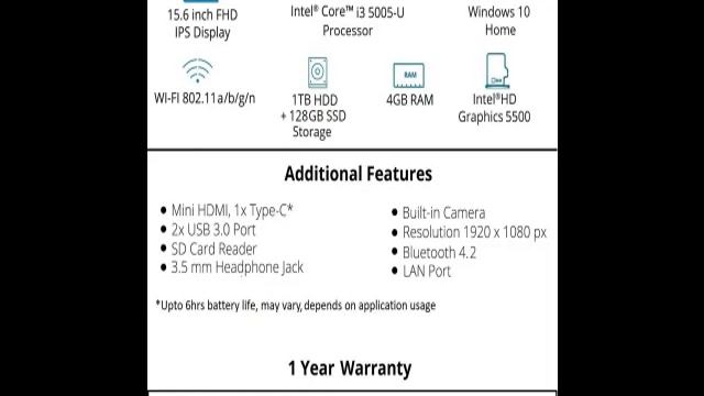 Best LifeDigital ZED AIR CX3 Laptop, 15.6" (39.62 cms) IPS FHD, Intel® Core™ i3 5005u/4GB RAM/1TB H смотреть онлайн
