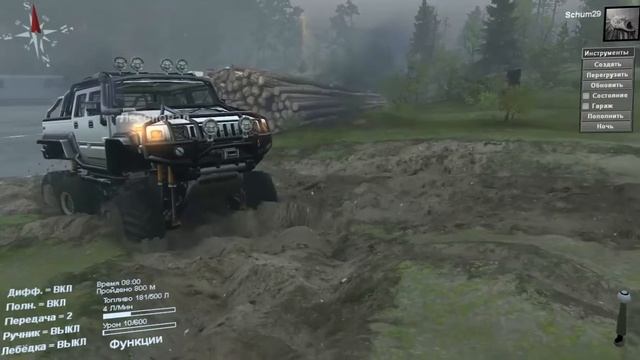 Spintires Hummer H2 6x6 смотреть онлайн