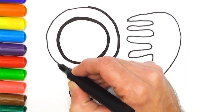 Как нарисовать зеркальце и расческу. Несложные картинки для повторения. Раскраска своими руками смотреть онлайн