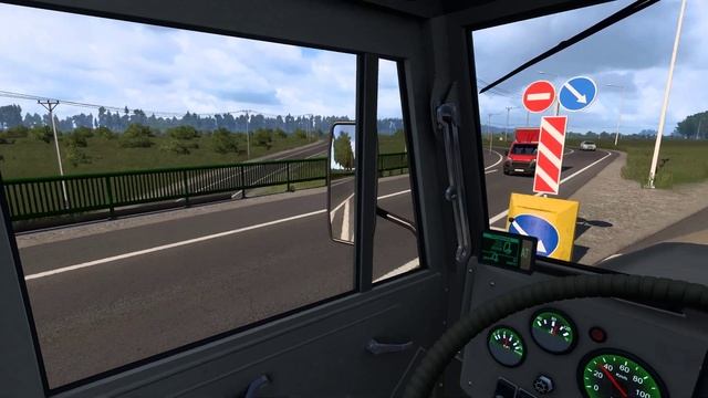 ets2 КрАЗ-255Б «Лаптежник» времени СССР + прицеп Fruehauf_T50s смотреть онлайн